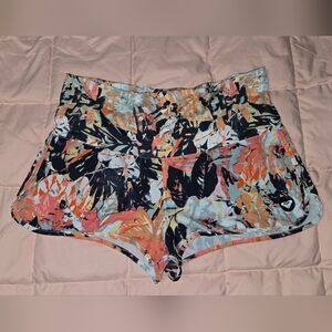 Roxy Women's Swim Endless Summer Board Shorts Black and Orange Large L